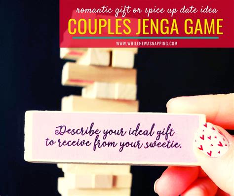 Couples Jenga: The Perfect At Home Date Night Game .